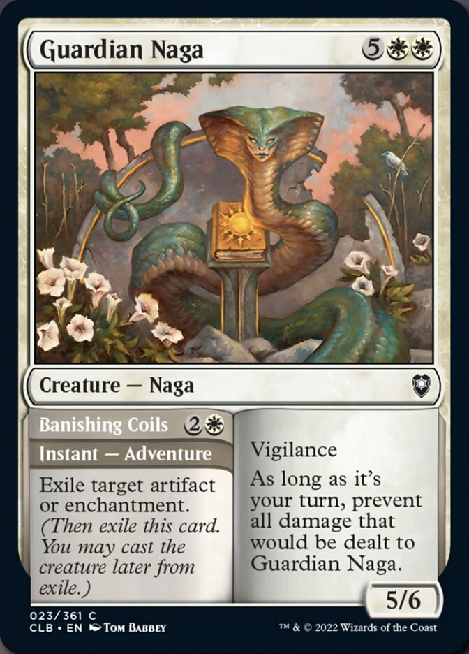 Guardian Naga // Banishing Coils [Commander Legends: Battle for Baldur's Gate] | Golgari Games