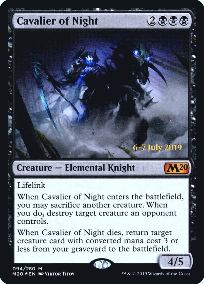 Cavalier of Night [Core Set 2020 Prerelease Promos] | Golgari Games