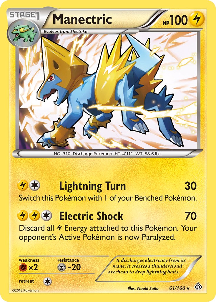 Manectric (61/160) (Theme Deck Exclusive) [XY: Primal Clash] | Golgari Games