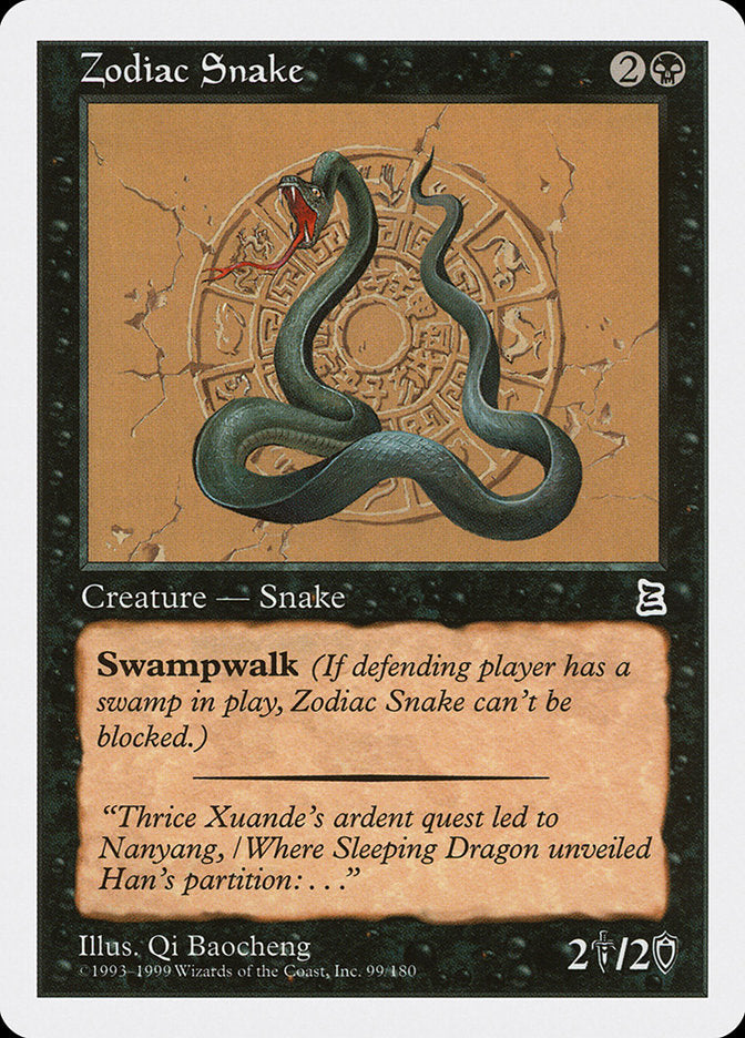 Zodiac Snake [Portal Three Kingdoms] | Golgari Games