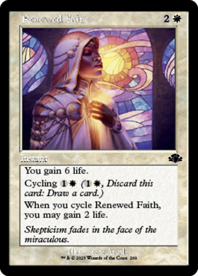Renewed Faith (Retro) [Dominaria Remastered] | Local Legends