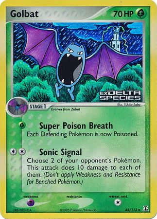 Golbat (43/113) (Stamped) [EX: Delta Species] | Golgari Games