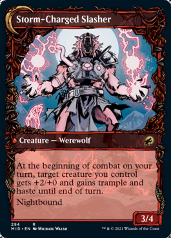 Reckless Stormseeker // Storm-Charged Slasher (Showcase Equinox) [Innistrad: Midnight Hunt] | Local Legends