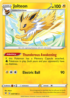 Jolteon (047/185) [Sword & Shield: Vivid Voltage] | Golgari Games