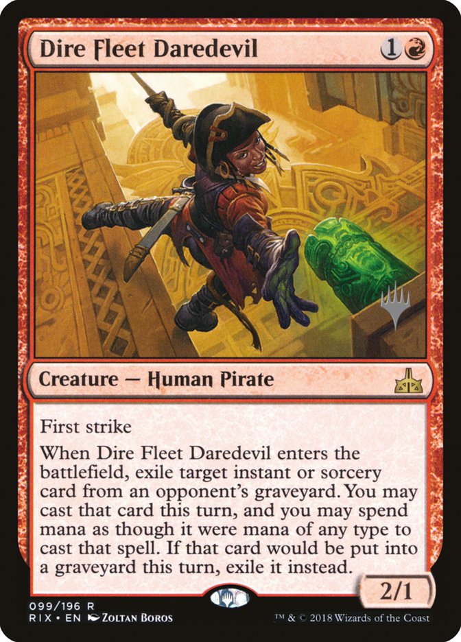 Dire Fleet Daredevil (Promo Pack) [Rivals of Ixalan Promos] | Golgari Games