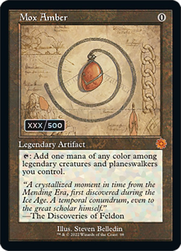 Mox Amber (Retro Schematic) (Serial Numbered) [The Brothers' War Retro Artifacts] | Local Legends