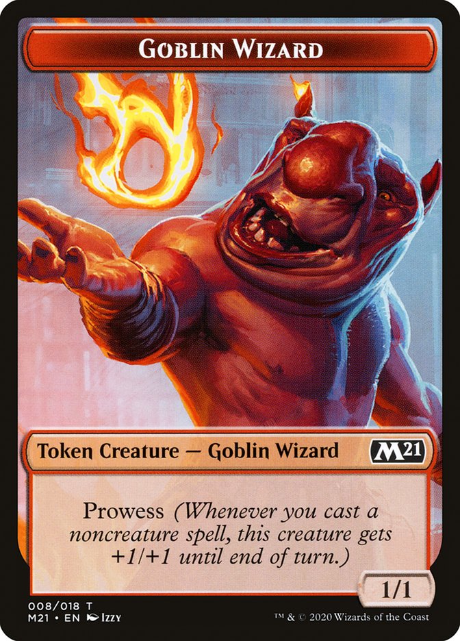 Demon // Goblin Wizard Double-sided Token [Core Set 2021 Tokens] | Golgari Games