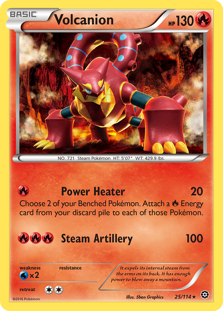 Volcanion (25/114) [XY: Steam Siege] | Golgari Games