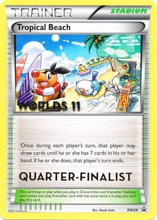 Tropical Beach (BW28) (Quarter Finalist) [Black & White: Black Star Promos] | Golgari Games