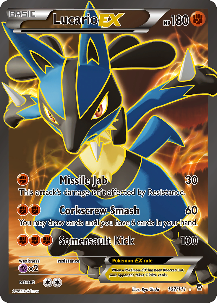 Lucario EX (107/111) [XY: Furious Fists] | Golgari Games