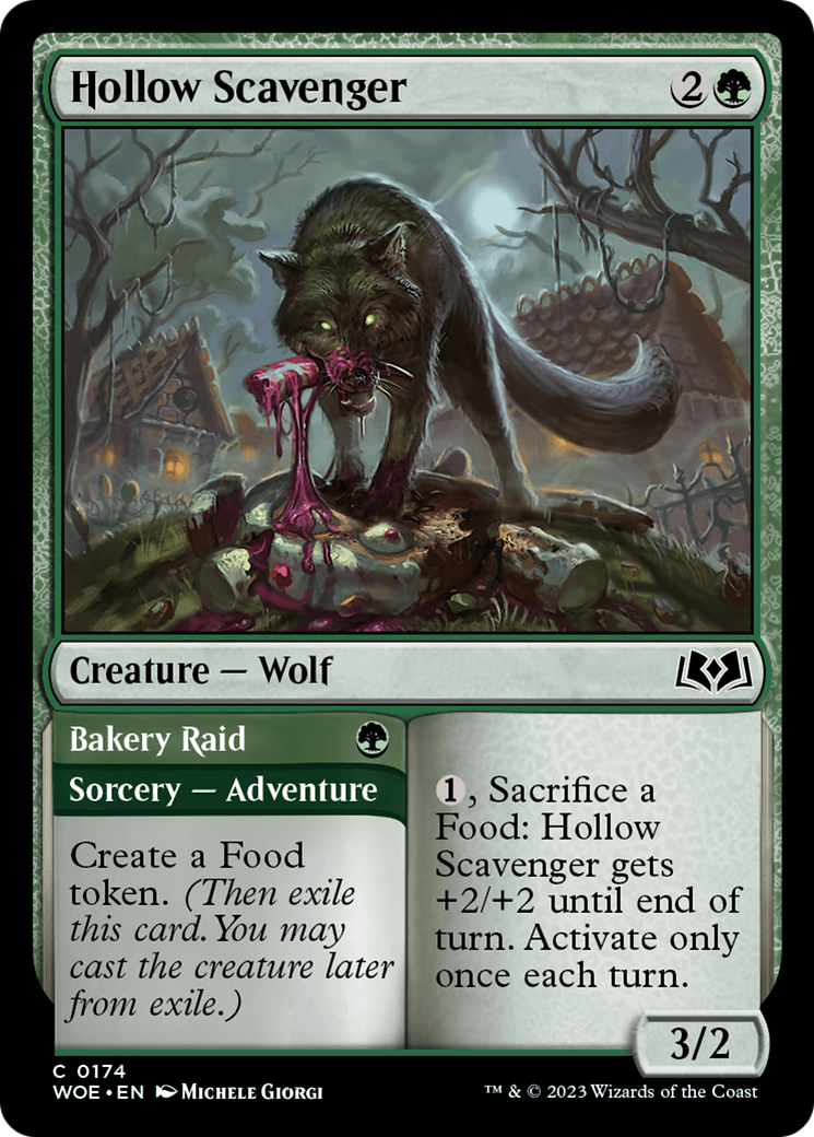 Hollow Scavenger // Bakery Raid [Wilds of Eldraine] | Golgari Games