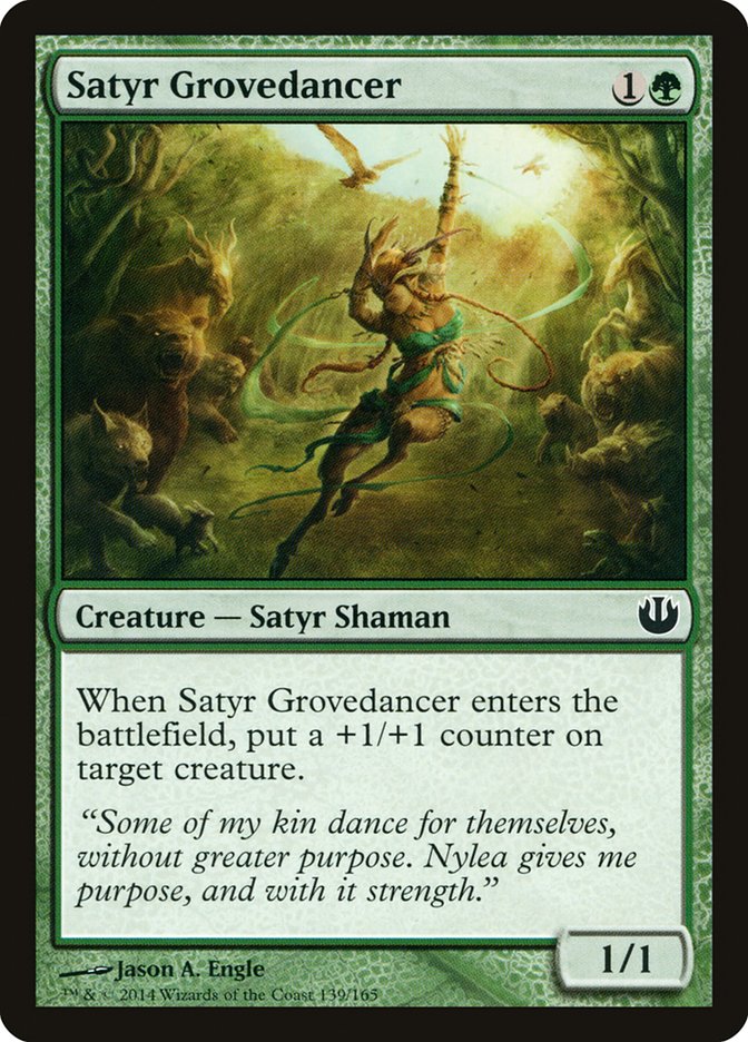 Satyr Grovedancer [Journey into Nyx] | Golgari Games