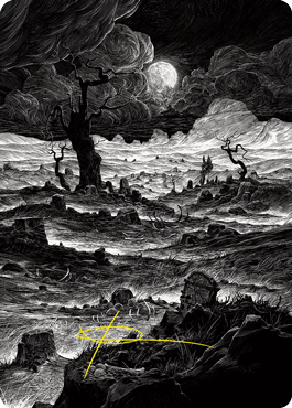 Plains 1 Art Card (Gold-Stamped Signature) [Innistrad: Crimson Vow Art Series] | Local Legends