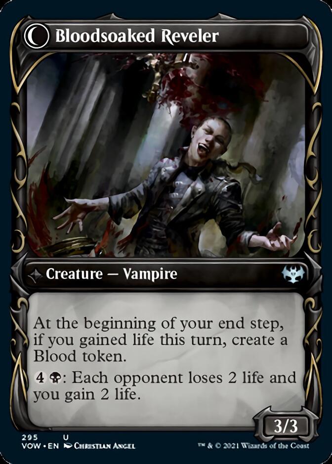 Restless Bloodseeker // Bloodsoaked Reveler (Showcase Fang Frame) [Innistrad: Crimson Vow] | Local Legends