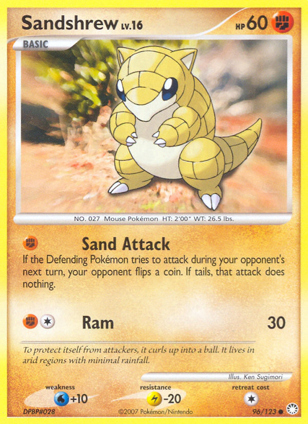 Sandshrew (96/123) [Diamond & Pearl: Mysterious Treasures] | Golgari Games