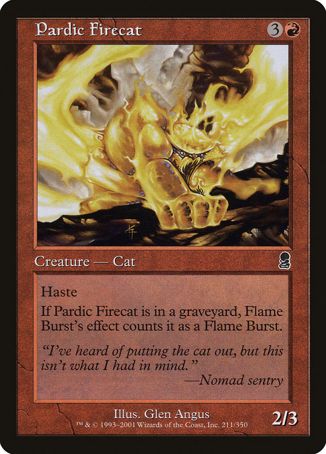 Pardic Firecat [Odyssey] | Golgari Games