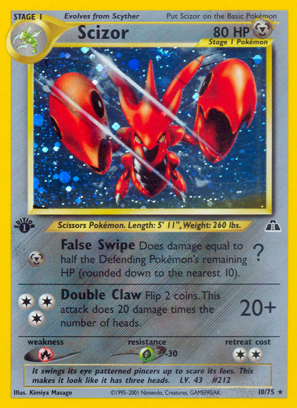 Scizor (10/75) [Neo Discovery 1st Edition] | Golgari Games