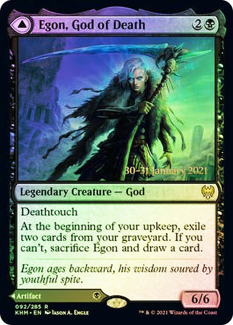 Egon, God of Death // Throne of Death [Kaldheim Prerelease Promos] | Local Legends