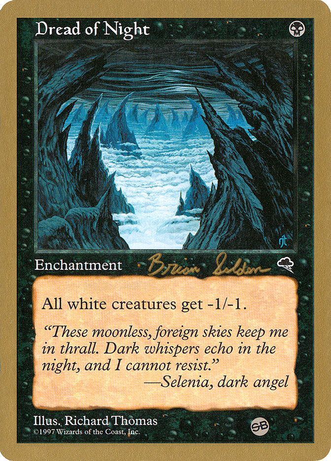 Dread of Night (Brian Selden) (SB) [World Championship Decks 1998] | Golgari Games