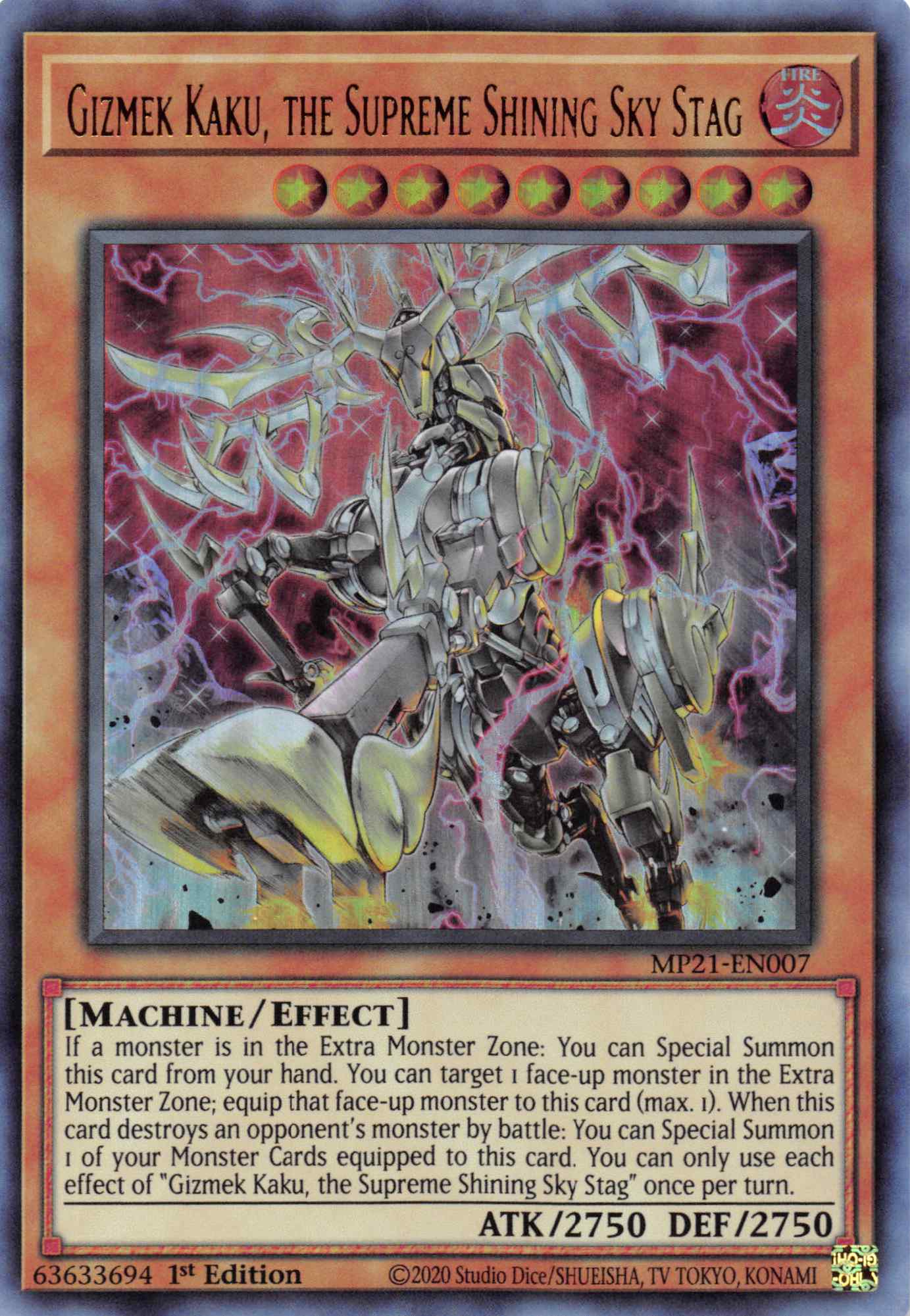 Gizmek Kaku, the Supreme Shining Sky Stag [MP21-EN007] Ultra Rare | Golgari Games