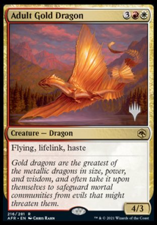 Adult Gold Dragon (Promo Pack) [Dungeons & Dragons: Adventures in the Forgotten Realms Promos] | Local Legends