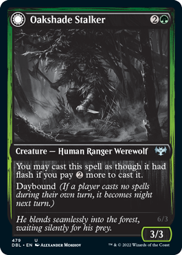 Oakshade Stalker // Moonlit Ambusher [Innistrad: Double Feature] | Golgari Games