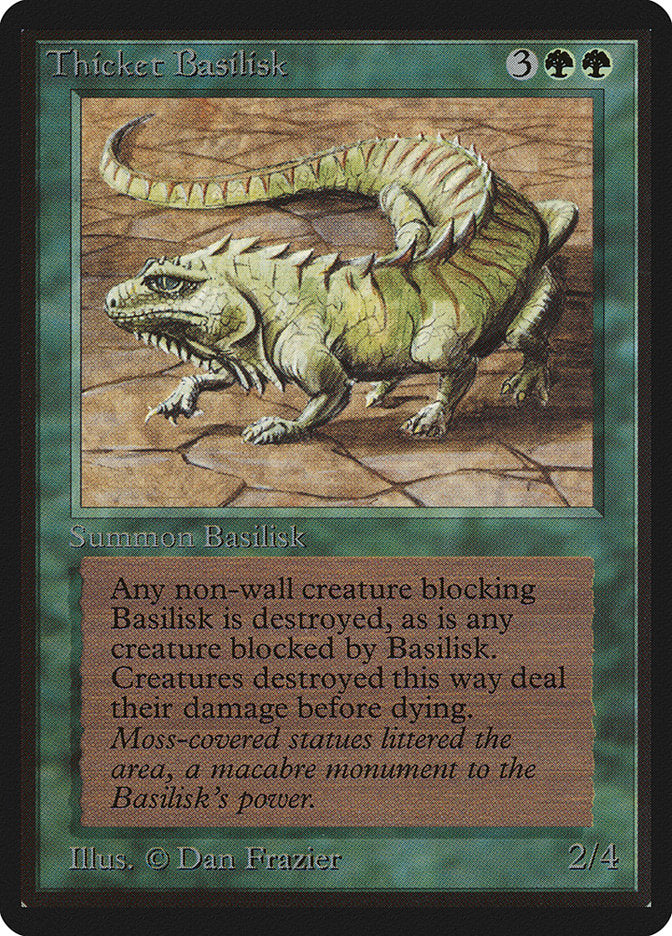 Thicket Basilisk [Beta Edition] | Golgari Games