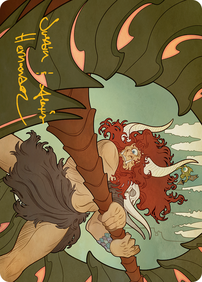 Borborygmos and Fblthp Art Card (57) (Gold-Stamped Signature) [March of the Machine Art Series] | Local Legends