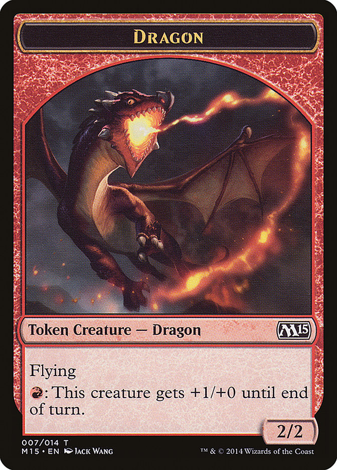 Dragon Token [Magic 2015 Tokens] | Golgari Games