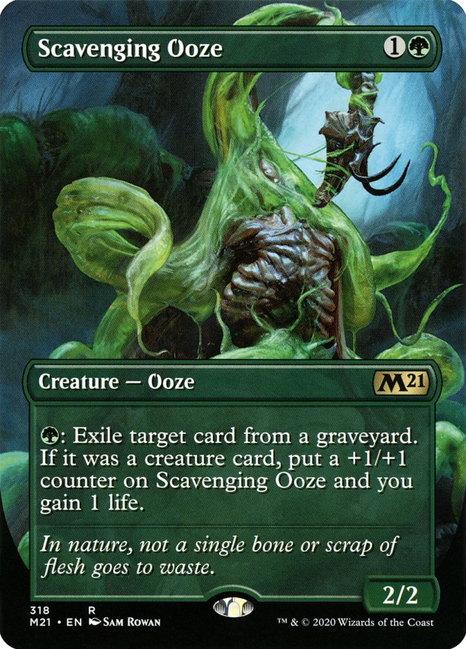 Scavenging Ooze (Borderless Alternate Art) [Core Set 2021] | Golgari Games