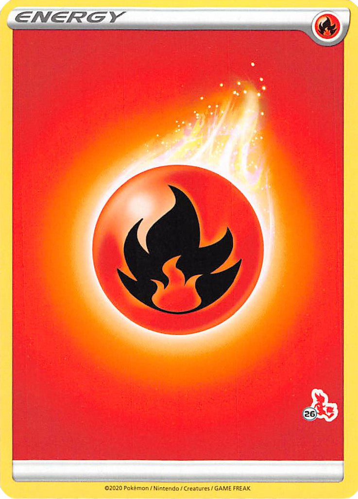 Fire Energy (Cinderace Stamp #26) [Battle Academy 2022] | Local Legends