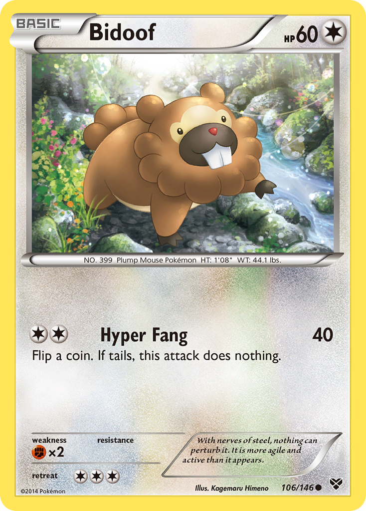 Bidoof (106/146) [XY: Base Set] | Golgari Games