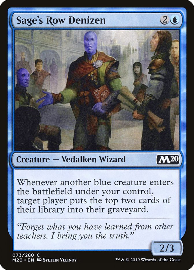 Sage's Row Denizen [Core Set 2020] | Local Legends