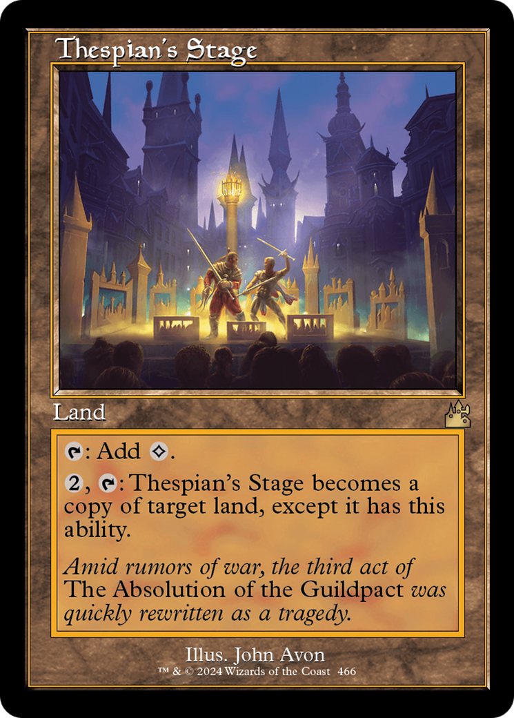 Thespian's Stage (Retro Frame) [Ravnica Remastered] | Golgari Games