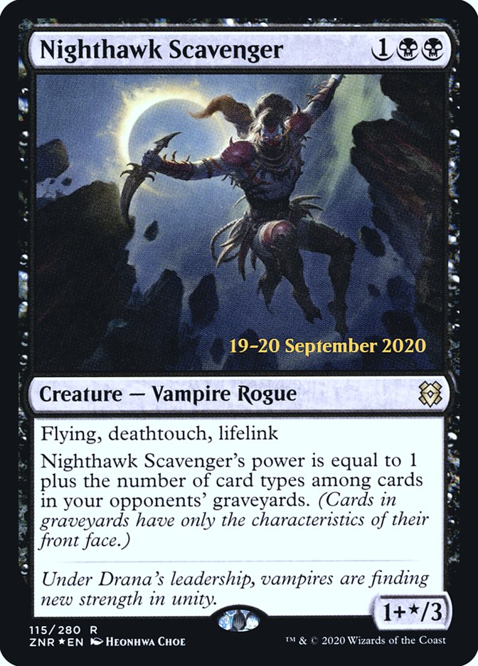 Nighthawk Scavenger [Zendikar Rising Prerelease Promos] | Golgari Games