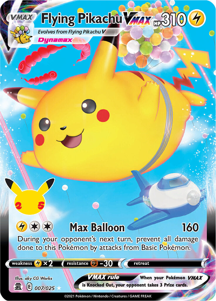 Flying Pikachu VMAX (007/025) [Celebrations: 25th Anniversary] | Golgari Games