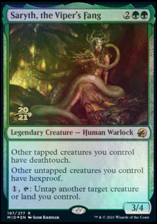 Saryth, the Viper's Fang [Innistrad: Midnight Hunt Prerelease Promos] | Local Legends