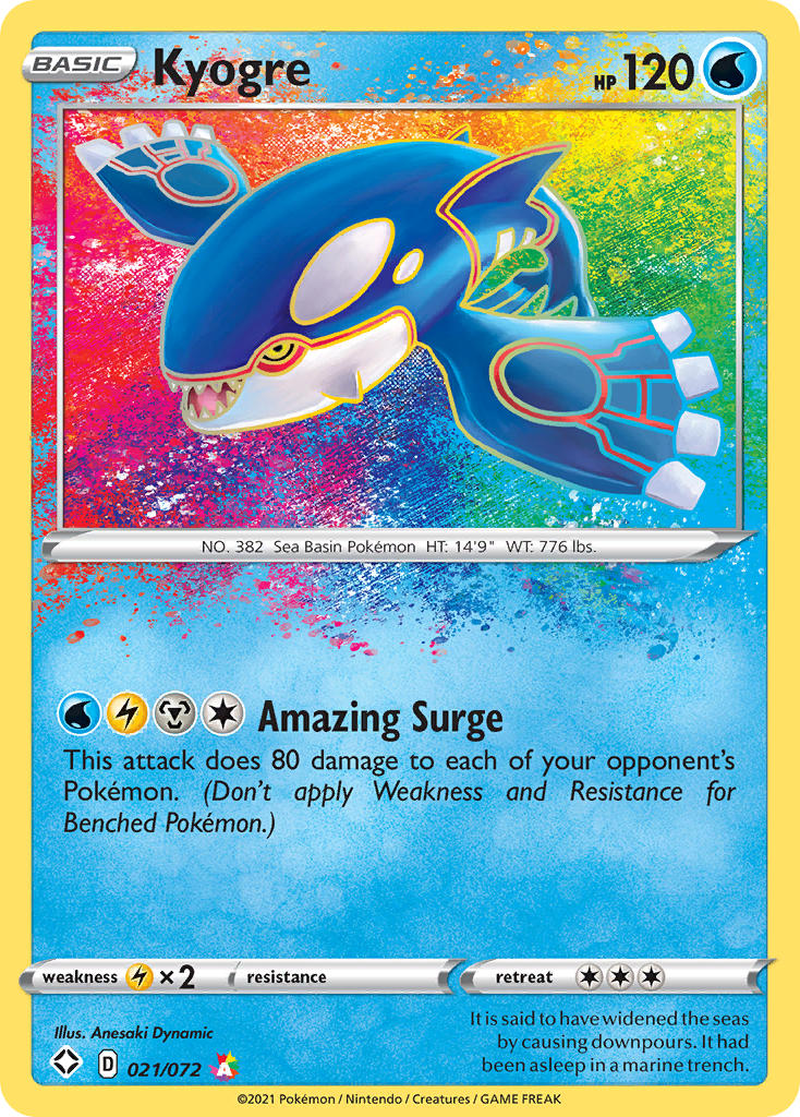 Kyogre (021/072) [Sword & Shield: Shining Fates] | Golgari Games