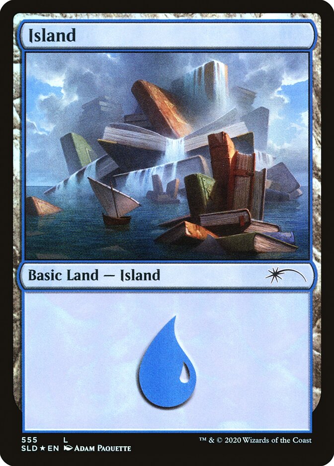 Island (Well Read) (555) [Secret Lair Drop Promos] | Golgari Games