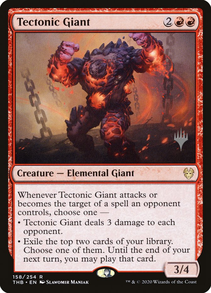 Tectonic Giant (Promo Pack) [Theros Beyond Death Promos] | Golgari Games