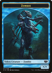 Teferi, Temporal Archmage Emblem // Zombie (011/036) Double-sided Token [Commander 2014 Tokens] | Golgari Games