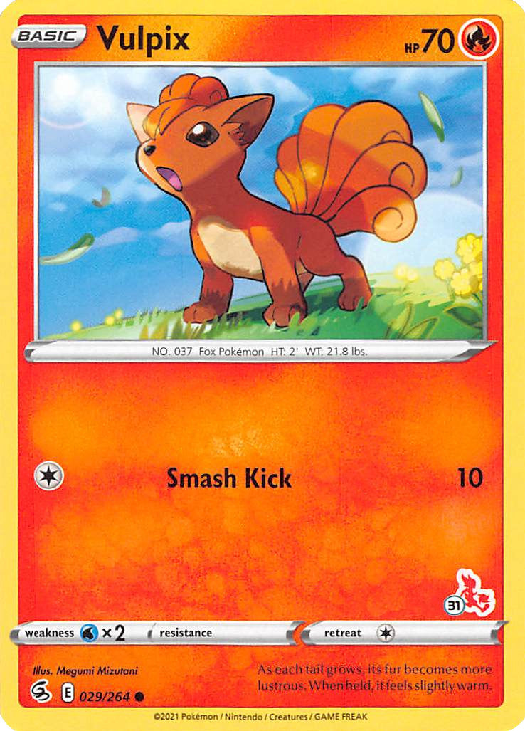 Vulpix (029/264) (Cinderace Stamp #31) [Battle Academy 2022] | Golgari Games