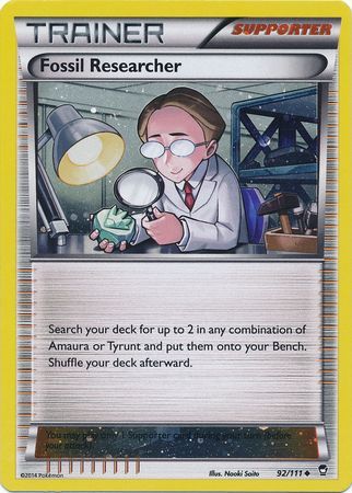 Fossil Researcher (92/111) (Cosmos Holo) [XY: Furious Fists] | Golgari Games