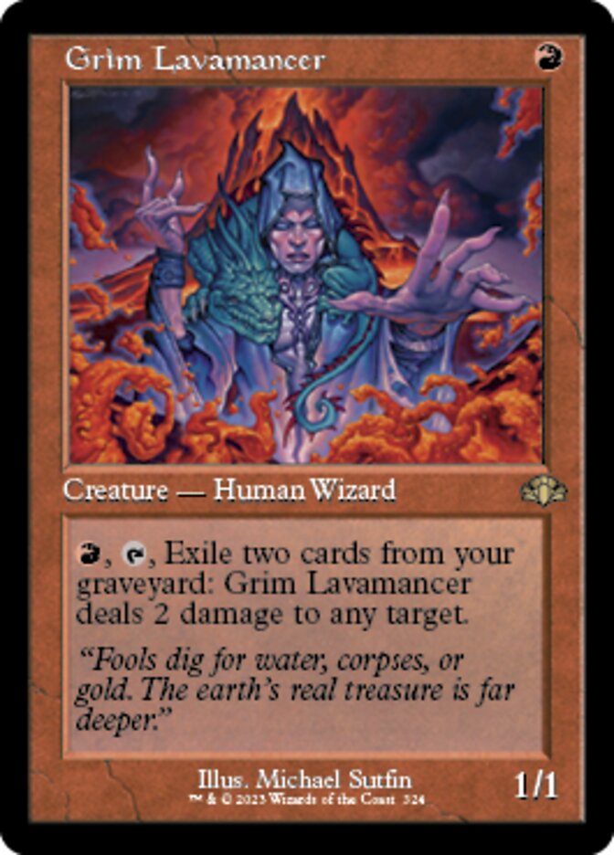 Grim Lavamancer (Retro) [Dominaria Remastered] | Local Legends