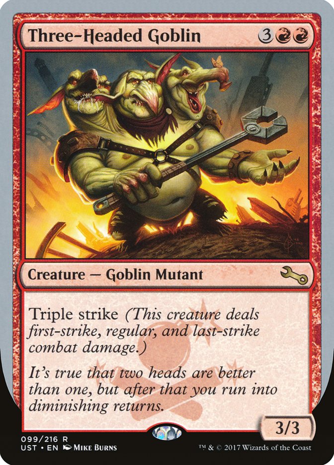 Three-Headed Goblin [Unstable] | Golgari Games