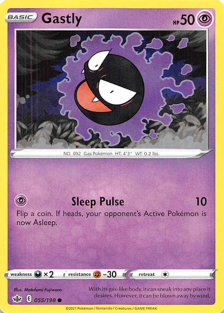 Gastly (055/198) [Sword & Shield: Chilling Reign] | Golgari Games