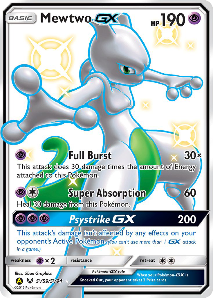 Mewtwo GX (SV59/SV94) [Sun & Moon: Hidden Fates - Shiny Vault] | Golgari Games