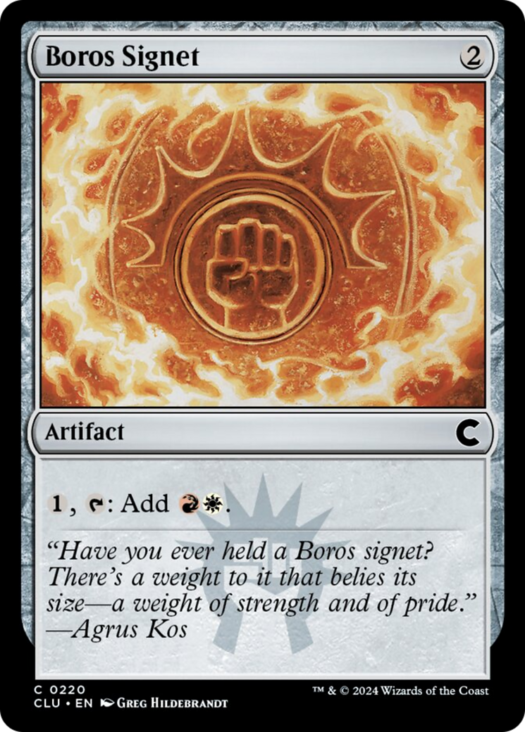 Boros Signet [Ravnica: Clue Edition] | Local Legends