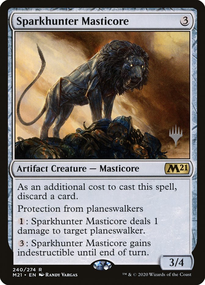 Sparkhunter Masticore (Promo Pack) [Core Set 2021 Promos] | Golgari Games