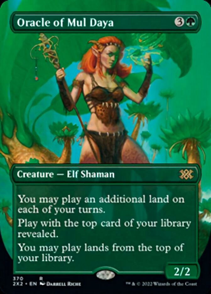 Oracle of Mul Daya (Borderless Alternate Art) [Double Masters 2022] | Golgari Games